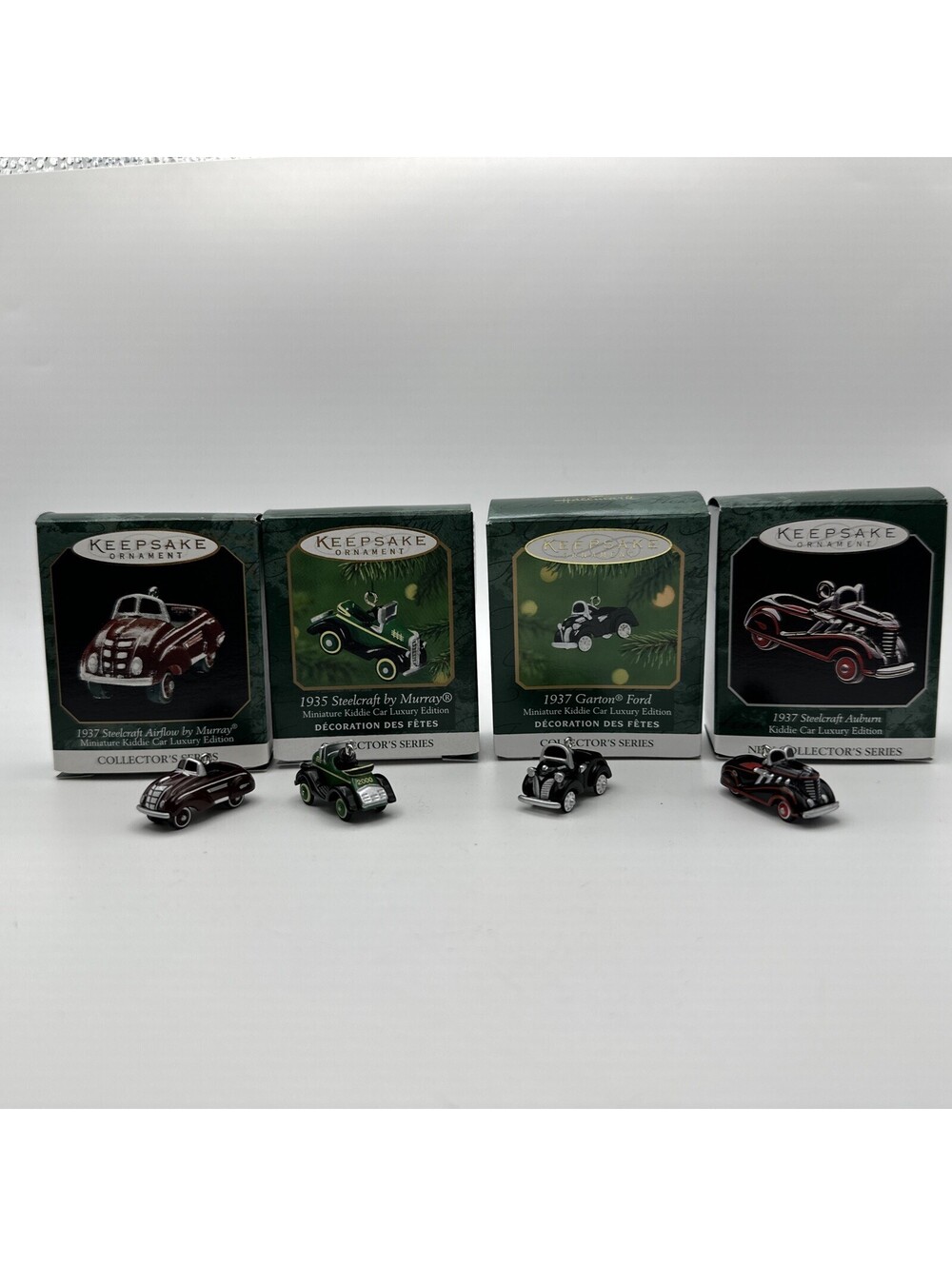 Hallmark Keepsakes Mini Ornaments Kiddie Car Series Lot 4